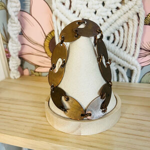 Vintage Copper Bracelet Oval‎ Links Retro Boho Eclectic